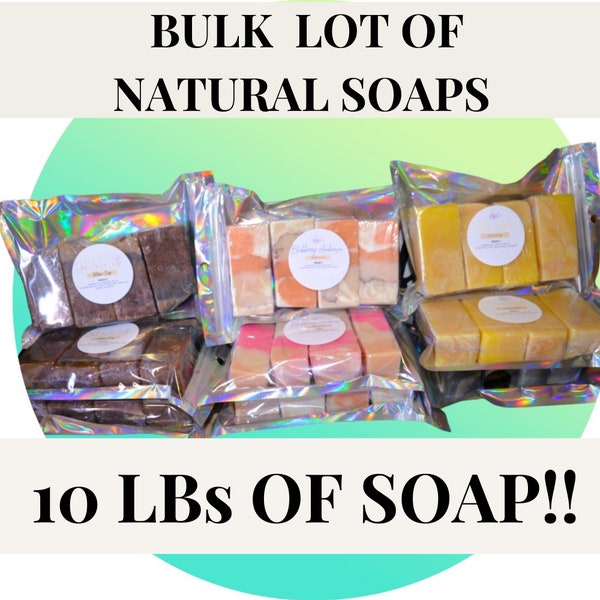 10 LBS BULK  Handmade Soap, Bulk Resale Soap, Bulk Shea Butter Soap, Tallow Soap Bulk , Assorted Scents Soap Ends, Bulk Baby Shower Favors