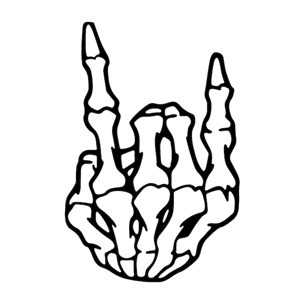 Digital Download Design for Cricut etc, Skeleton Rock Sign SVG, PNG, EPS, dxf, jpg