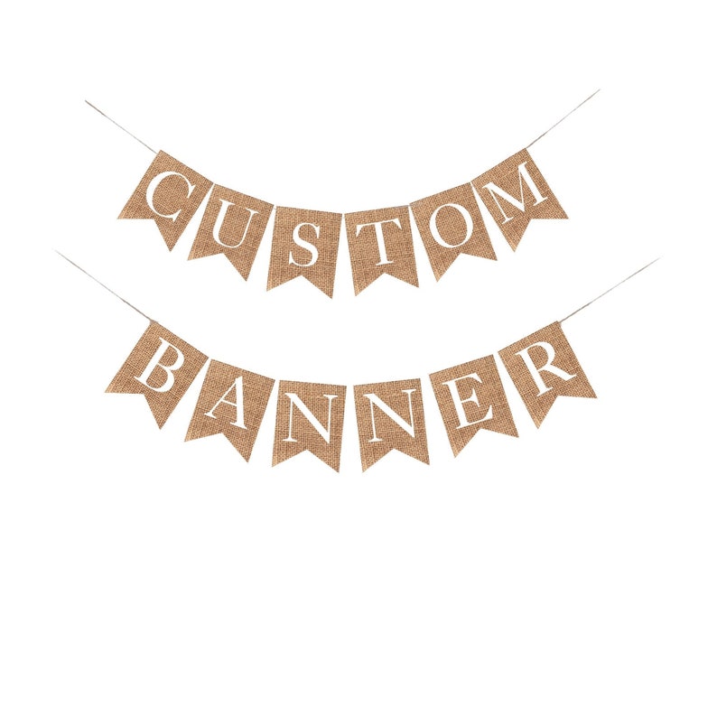 Custom Burlap Banner, Personalized Banner, Design Your Own, Pre