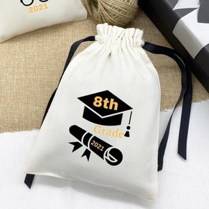 ENSEMBLE de 6 sacs GRADUATION FAVOUR personnalisés, Classe de 2024, Préscolaire - Décorations de remise des diplômes de la maternelle universitaire