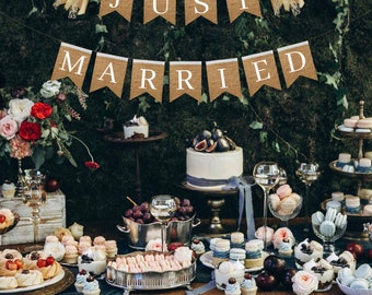 Just Married Car Sign, Just Married Banner for Car, Boat, Golf Cart , Bridal sign, Jeep Just Married Sign, Car wedding