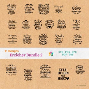 Educator SVG Bundle - Plotter & Laser Files, Cricut, Kindergarten Graduation, Thank You, Educators, Kindergarten Child | Instant Download