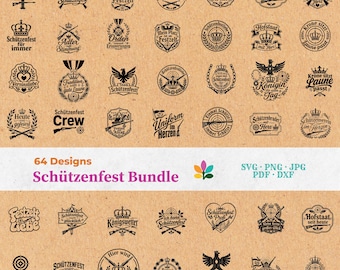 Schützenfest SVG Bundle - Plotterdateien & Laserdateien, Deutsche Schützenfest Sprüche, Festzelt DXF, Schützenfest Designs | Sofort-Download