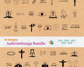 Jesus Auferstehung SVG Bundle - Ostern, Jesus Bundle, Jesus Designs, Plotterdatei, Laserdatei, Christentum Cricut, Glaube | Sofort-Download