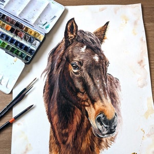 Painting from photo, single motif, watercolor painting, gift idea, have your desired motif drawn/painted, portrait, Christmas present
