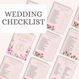 Wedding Planner Printable Template Wedding Planning Checklist Organizer Editable Canva Digital Download Spreadsheet Goodnotes To Do List