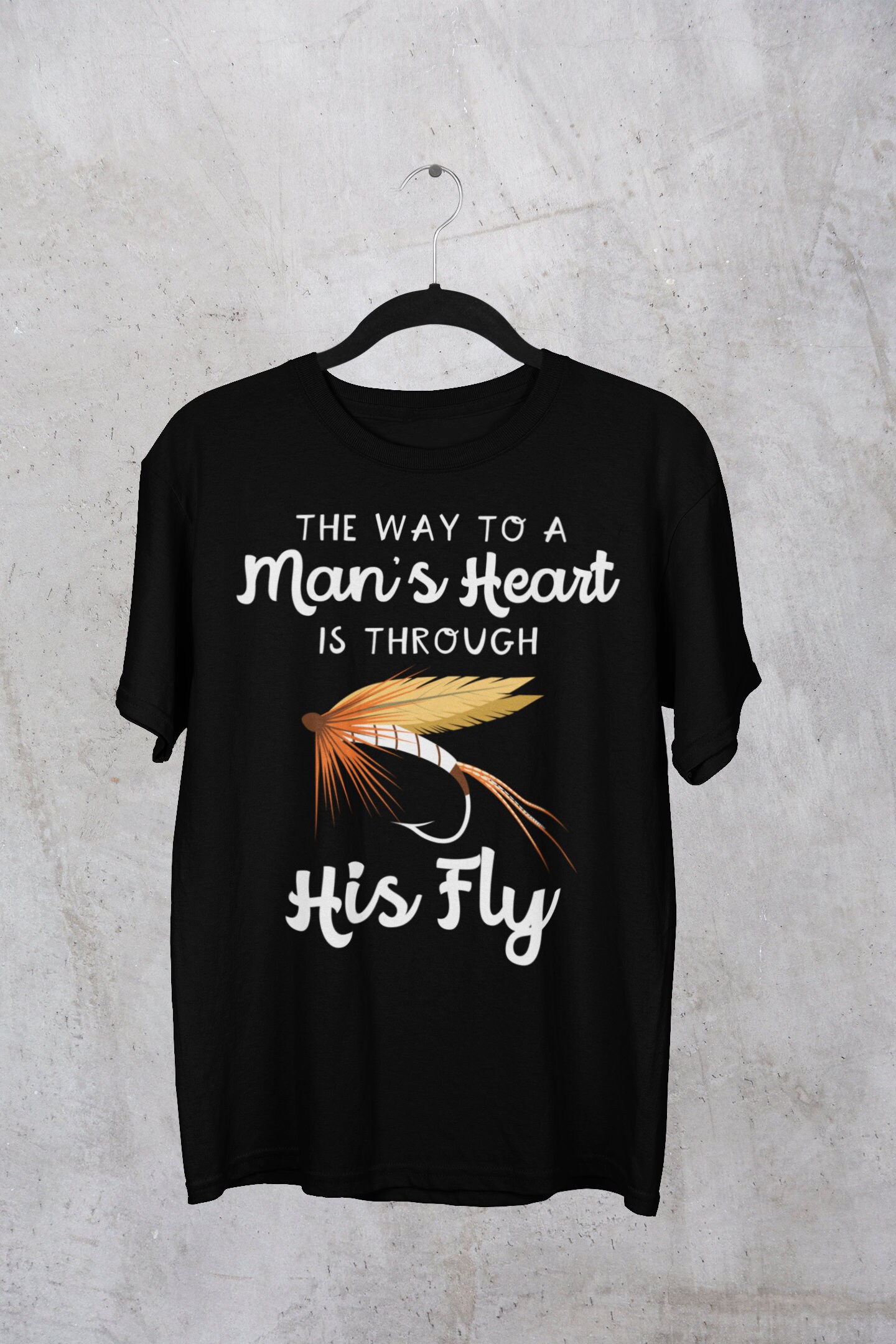 The Way To A Man's Heart Fly Fishing Fishing Shirt Angling Shirt Lake Shirt  Fishing Gift Angling Gift - .de