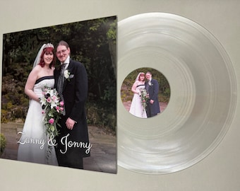 12” vinyl record mix tape with printed sleeve - Vinyl record gift - Wedding, anniversary, birthday, Valentine's - Handmade for vinyl lovers