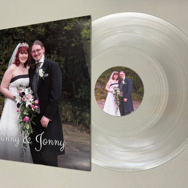 12” vinyl record mix tape with printed sleeve - Vinyl record gift - Wedding, anniversary, birthday, Valentine's - Handmade for vinyl lovers