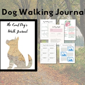 Dog Walk Journal, Dog Walker Journal, Dog Walk Planner, Dog Walk notes, Dog Exercise, Dog care planner