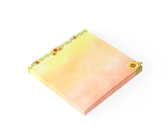 Sunflower Post-it® Note Pads, Floral Stationery