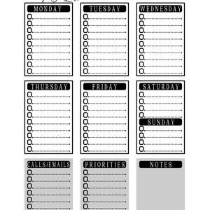 Weekly To-Do List Printable – Minimalist Planner | US Letter PDF | 4 Layouts Included image 4
