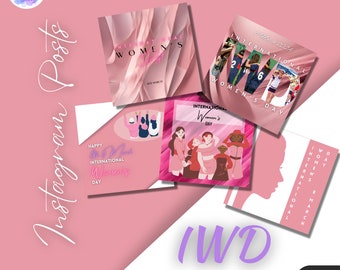 International Women's Day Instagram Templates Canva - 13 Instagram Posts Template