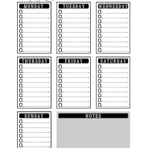 Weekly To-Do List Printable – Minimalist Planner | US Letter PDF | 4 Layouts Included image 2