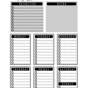 Weekly To-Do List Printable – Minimalist Planner | US Letter PDF | 4 Layouts Included image 3
