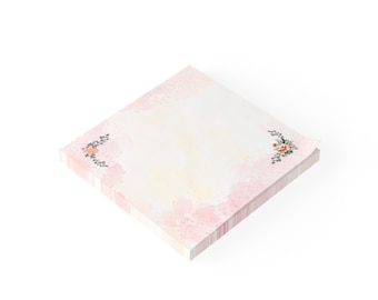 Floral Post-it Note Pads, Desk Stationery