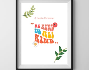 Be Kind Print - Etsy