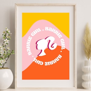 Retro Barbie Girl Print