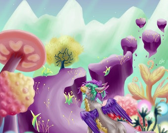 Minty World Print