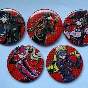 Persona 5 Round Badges