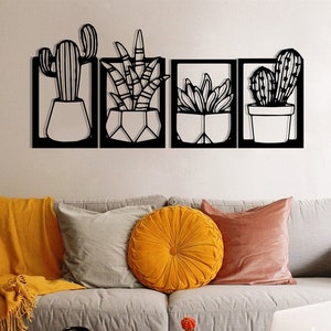 Metal Cactus Wall Art. Metal Wall Decor. Metal Wall Art. Cactus Wall Decor. Succulent Wall Art. Cactus Decor. Geometric Cactus Metal Art