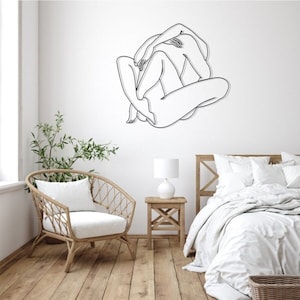 Intertwined Love Line Art. Couple Wall Art. Home Wall Art. Metal Wall Decoration. Metal Art. Interior Design. Housewarming Gift