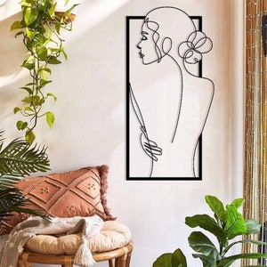 Minimalist Line Art. Metal Wall Decor. Metal Wall Art. Home Wall Hangings.Home Art Decor