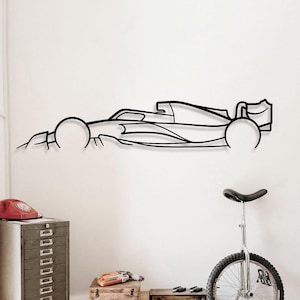 F1 Racing Car Metal Wall Art, Car Wall Decor, 2025 F1 Car Silhouette, Gameroom Decor, Car Lover Gift, Man Cave or Garage, Gift for Garage,