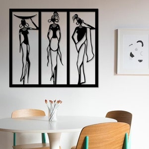 AFRICANS | Metal Tribe Wall Decor, Livingroom Africans Wall Art, Bedroom Metal Wall Art, Housewarming Gift, Office Wall Decor Metal,