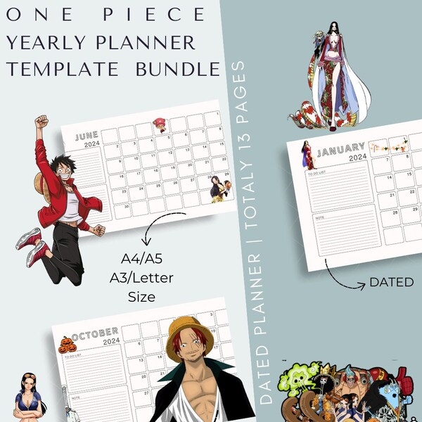 One Piece 2024 Calendar Etsy