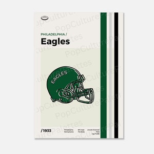 Philadelphia Eagles Poster - Minimal Mid Century Modern Wall Print - NFL Football Collection image 5