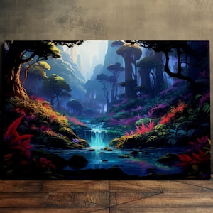 Hidden Forest River, Nature Art, Beautiful Landscape, Scenic Wall Art, Canvas Art, Canvas Print, Ready to Hang