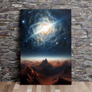 Infinite Cosmos No.3, Space Art, NASA, Sternenhimmel, Ölgemälde Stil, Kunstdruck, Poster, Leinwand Kunst, Leinwanddruck, fertig zum Aufhängen