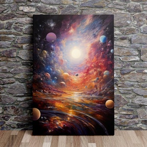 Infinite Cosmos No.8, Arte espacial, NASA, Cielo estrellado, Estilo de pintura al óleo, Impresión de arte, Póster, Arte de lienzo, Impresión de lienzo, Listo para colgar
