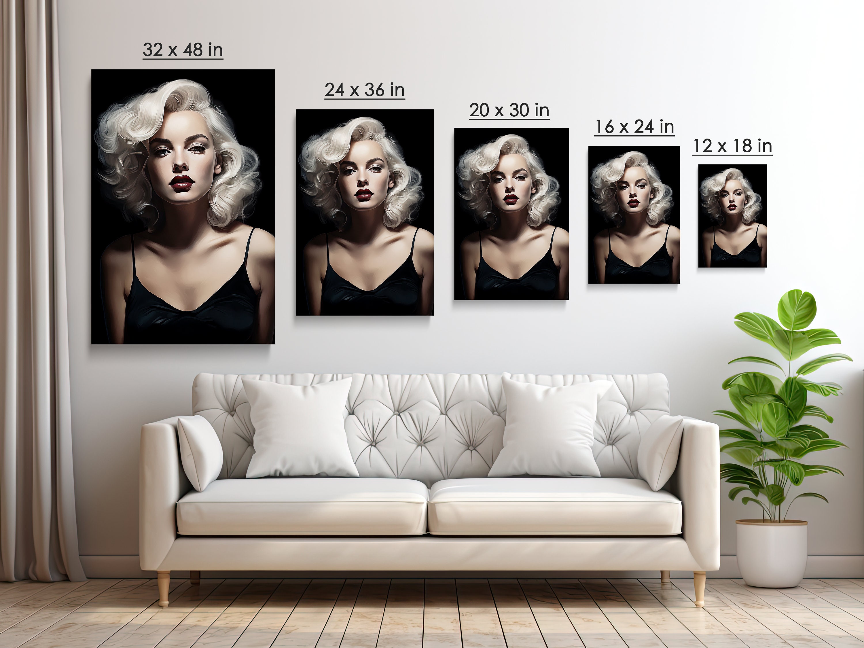 Marilyn Monroe Fan Art, Inspirational Art, Famous Women Art, Gift for ...