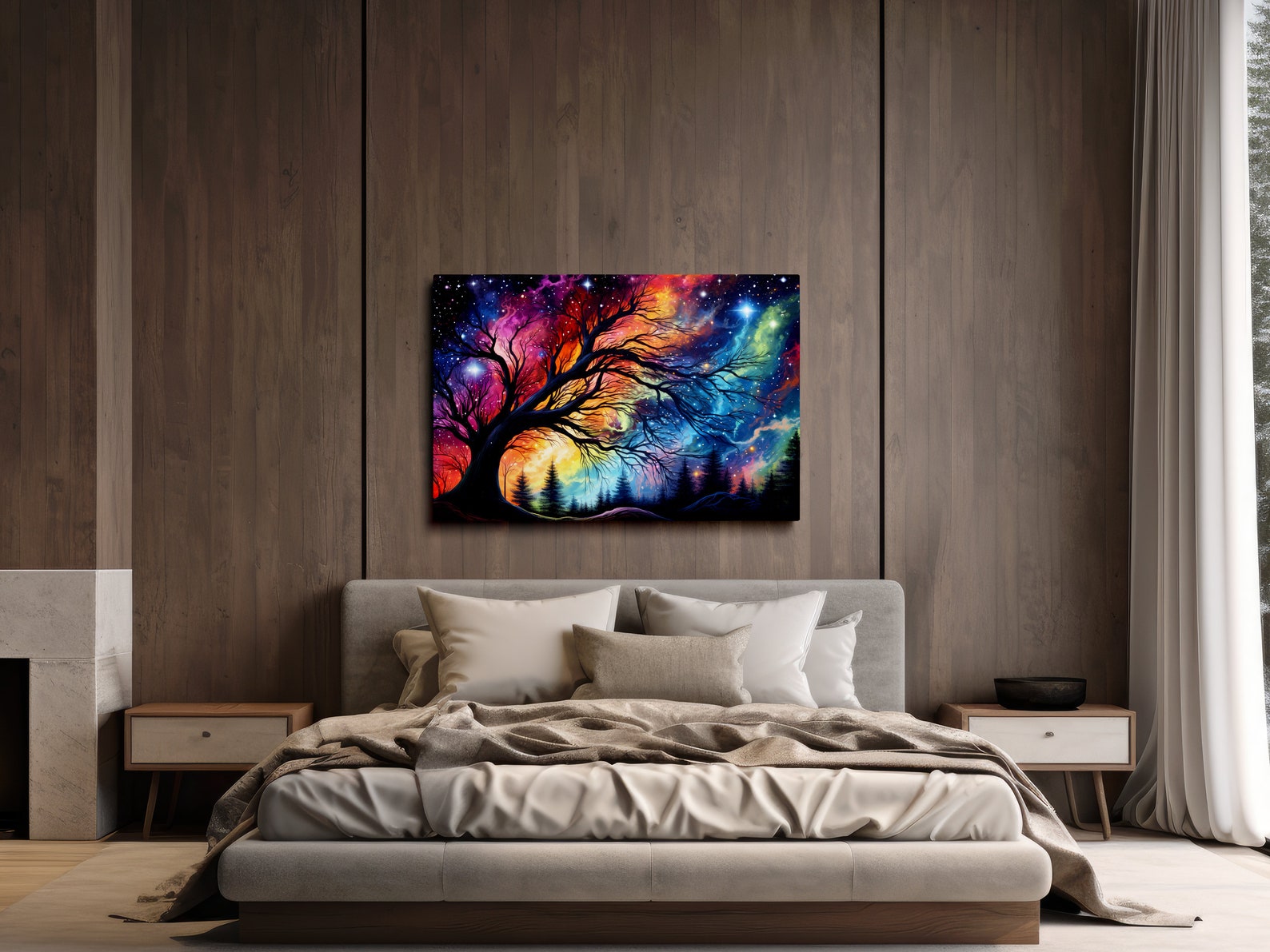 Magical Colors in the Starry Night Sky, Psychedelic Art, Meditation Art ...