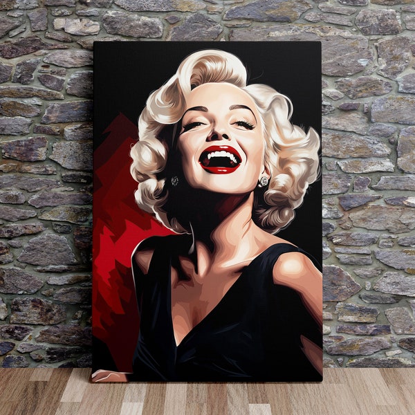 Marilyn Monroe Fan Art, Art inspirant, Art des femmes célèbres, Cadeau pour les femmes, Affiche murale, Art sur toile, Impression sur toile, Prêt à accrocher