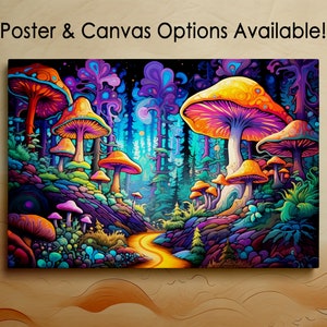 Trip Through a Psychedelic Mushroom Forest No.3, Fantasy Art, Fairy ...