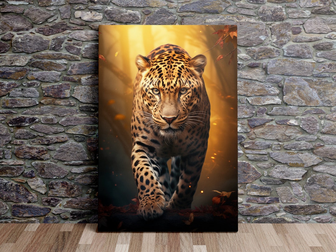 Prowling Cheetah in a Ray of Light, Animal Art, Nature Art, Poster, Art ...