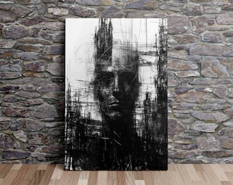 The Darkness of the Mind, Surreal Art, Psychedelic Art, Scenic Wall Art, Canvas Art, Canvas Print, Ready to Hang