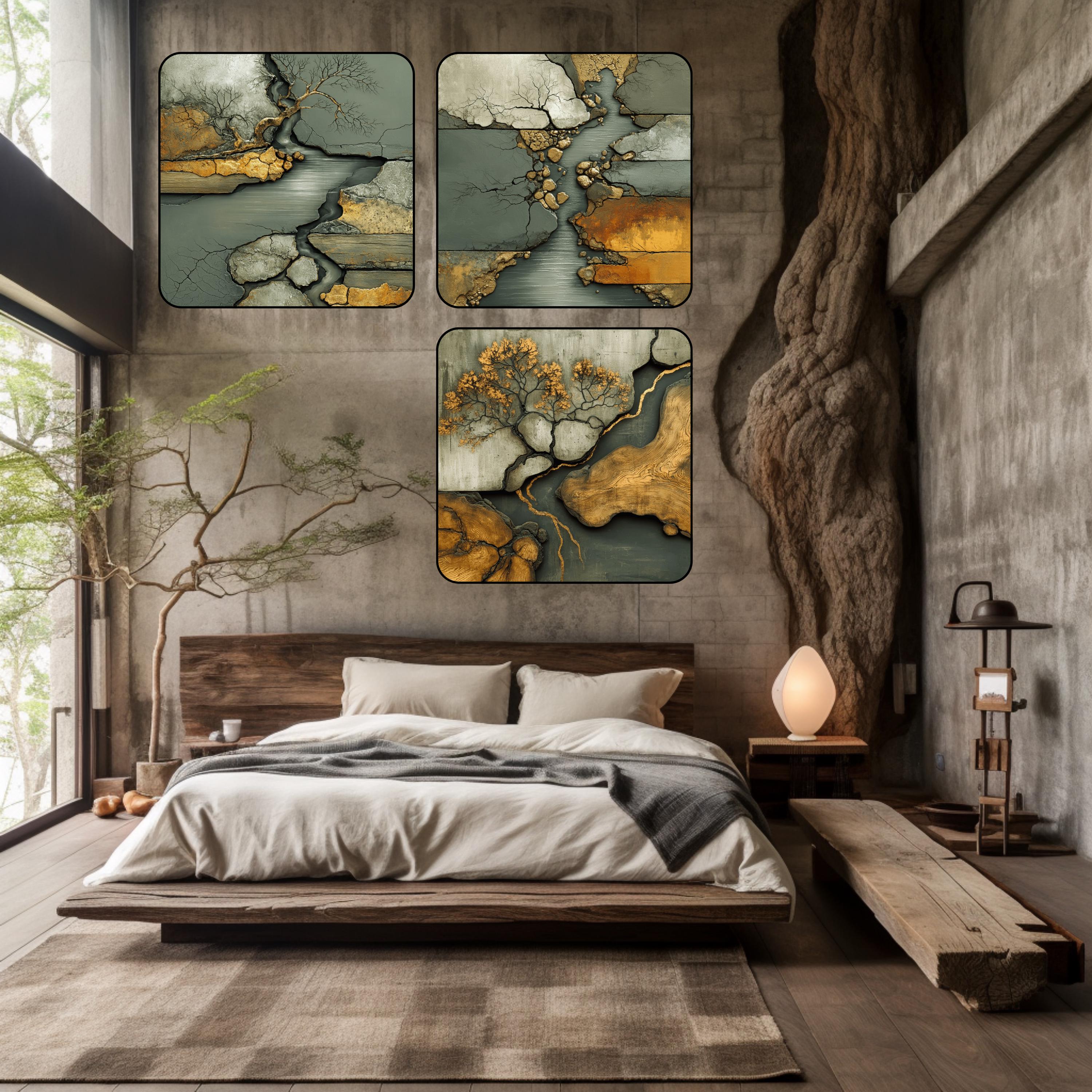 Japandi Tree Wall Art: Wabi Sabi Earthy Prints (digital Download