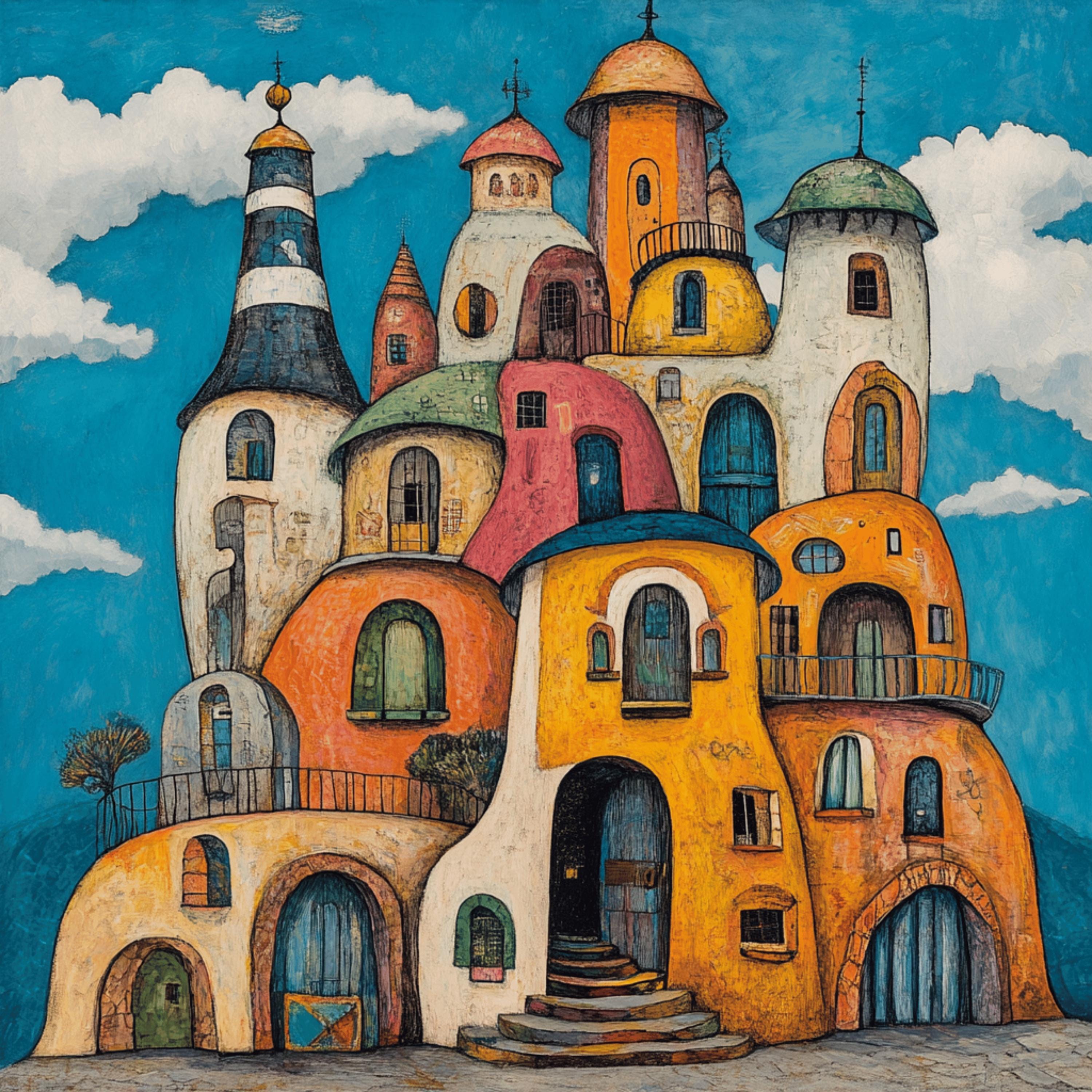 Whimsy Works Castle 20 Whimsical Houses Whimsey Castles Digital Download Large Square ...