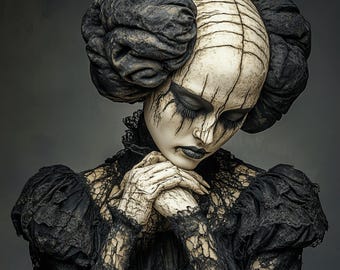12 griezelige donkere kunstposter horror thema muur decor unieke Halloween decoratie spooky interieur, gotische kunst print, macabere kunstwerken, digitaal