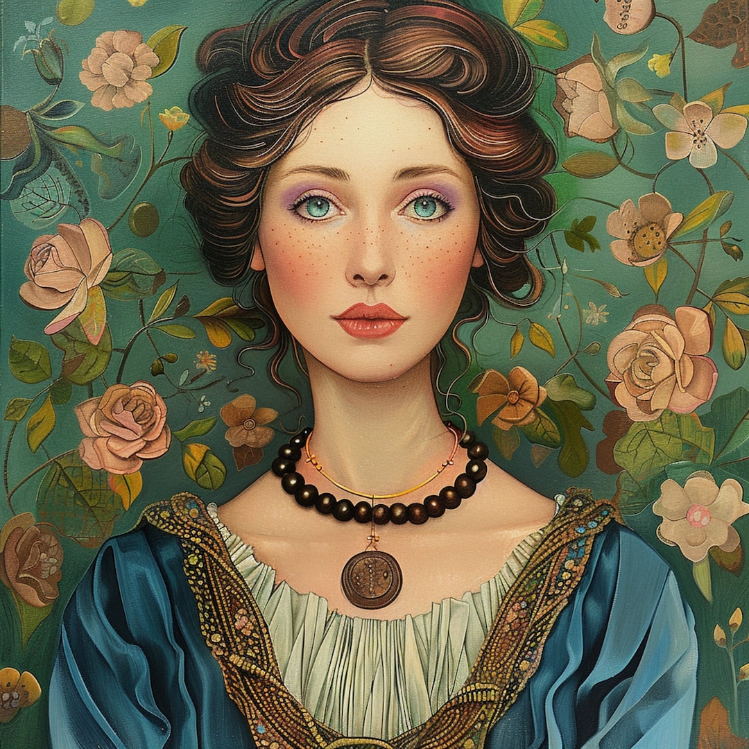 10 Elegant Victorian Lady Wall Art, Bridgerton Era Portrait Digital Art ...