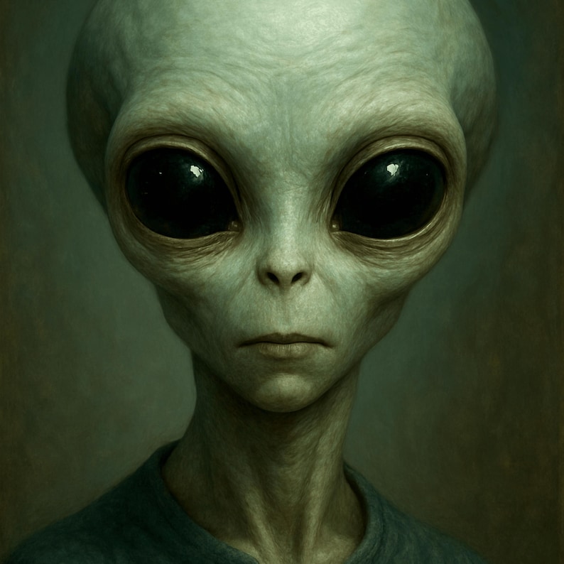17 DIY Wall Art Alien Portraits, Sci Fi Extraterrestrial Artwork for ...