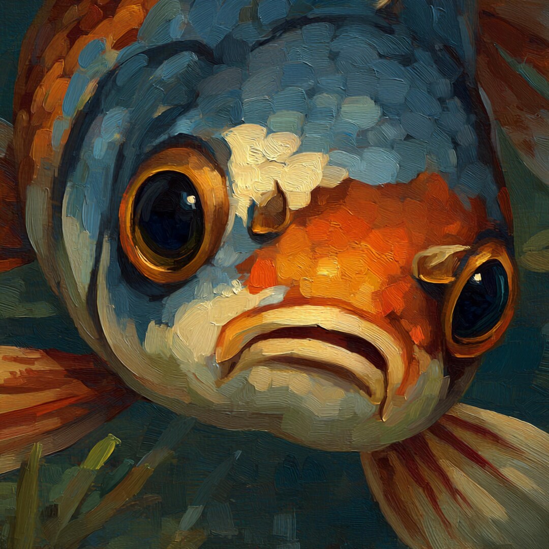 25 Expressive Fish Portraits Painterly Ocean Art Bold Textured Marine ...
