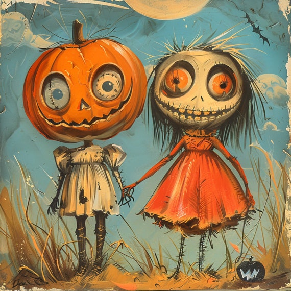 40 Vintage Halloween Digital Images Set, Fall Artwork Collection, Large Poster Artwork, Halloween Wall Art, Spooky Home Decor.