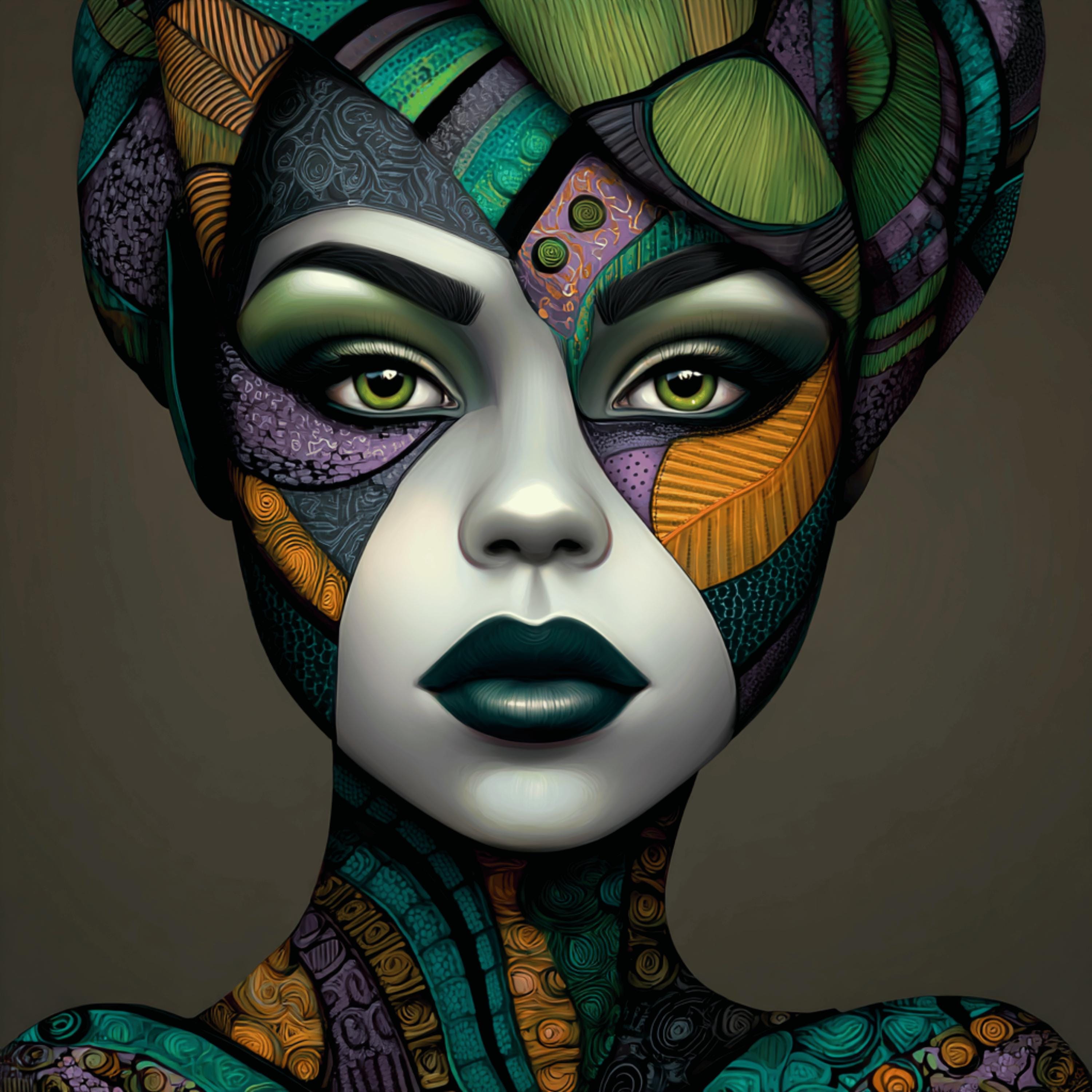 Android Art Collection 25 Futuristic Art Female Android Portraits Png | Afrocentric Digital ...