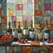 EIGHTEEN Abstract Kitchen Wall Art, Colorful Dining Room Decor, Wine ...