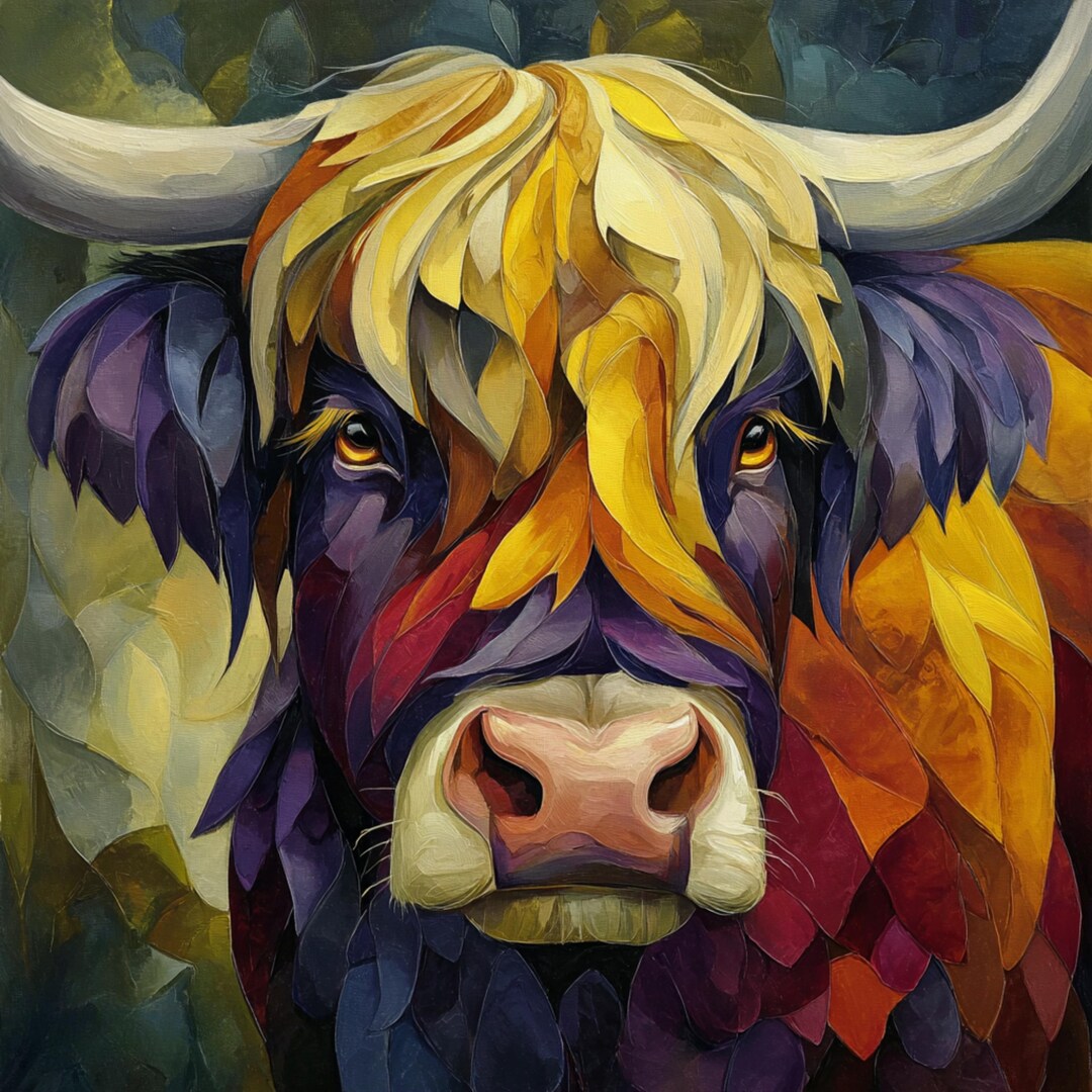 58 Colorful Animal Portrait Wall Art Bold Painterly Wildlife Abstract ...